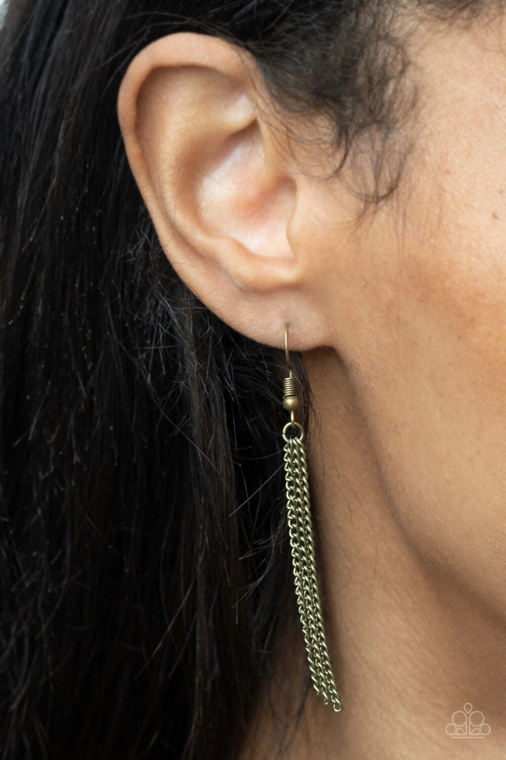 Harmonic Halos - Brass Rhinestone Ring Necklace (OS) - B:A6 - Image 3