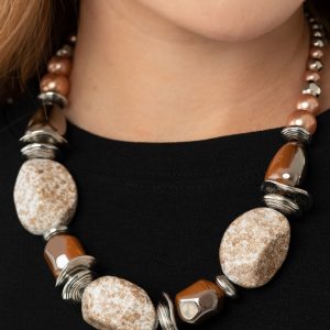 In Good Glazes - Brown Necklace (OS)
