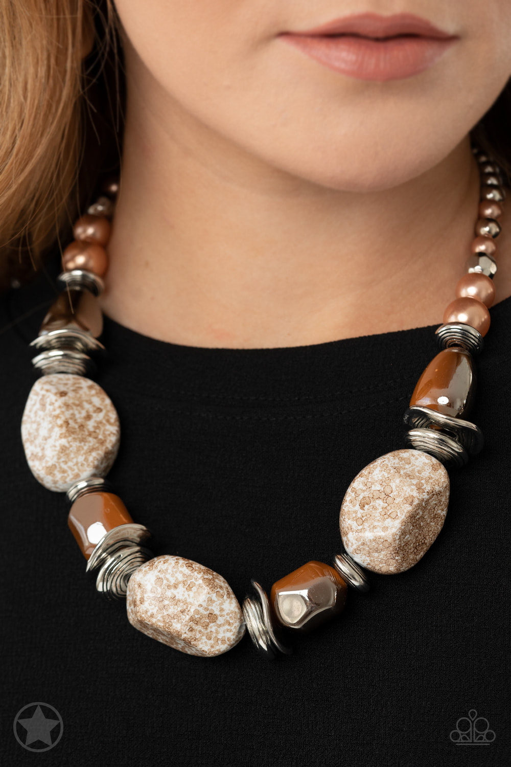 In Good Glazes - Brown Necklace (OS)