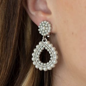 Discerning Droplets - White Earring (Clip-On) (OS) - B:A4
