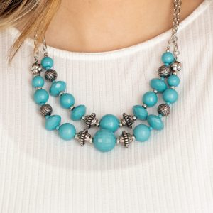 Upscale Chic - Blue Necklace (OS) - B:A1