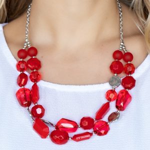 Oceanic Opulence - Red Necklace (OS) - B:A1