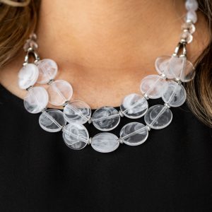 Beach Day Demure - White Necklace (OS) - B:A1