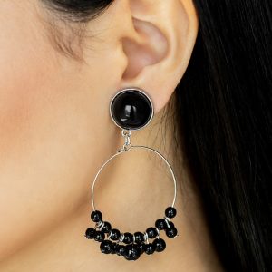 Cabaret Charm - Black Earring (Clip-On) OS - B:A5