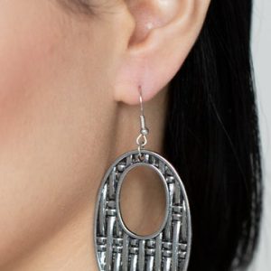 Engraved Edge - Silver Earring (OS) - B:A4