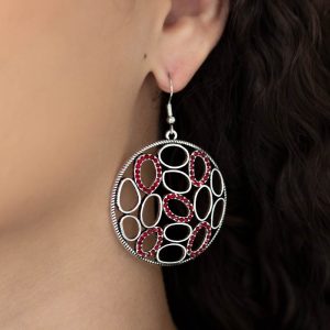 Watch OVAL Me - Red Earrings (OS) - B:A4