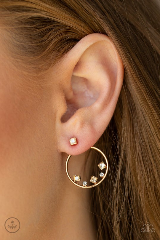 Top-Notch Twinkle - Gold Double Sided Earrings (OS) - B:A5
