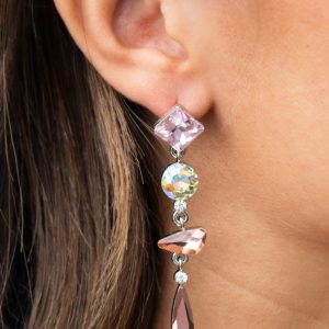 Rock Candy Elegance - Pink Post Earrings (OS) - B:A4