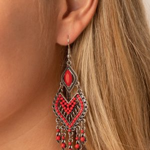 Dearly Debonair - Red Earring (OS) - B:A5
