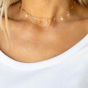 Little Miss Americana - Gold (Choker) Necklace (OS) - B:A6