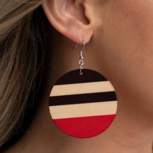Yacht Party - Red Wood Earring (OS)