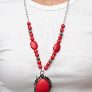 Southwest Paradise - Red Necklace (OS) - B:A6