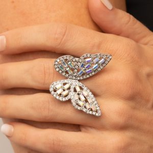 Flauntable Flutter - Multi Ring ~ Paparazzi Exclusive Black Diamond (OS) - B:A3