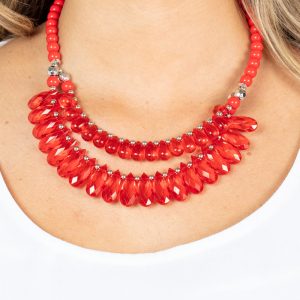 All Across the GLOBETROTTER - Red Necklace (OS) - B:A6