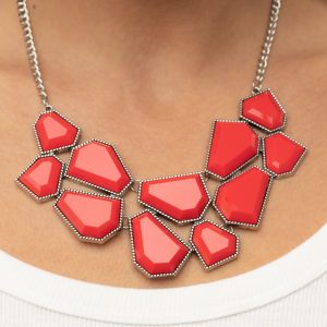 Double-DEFACED - Red Necklace (OS) - B:A6