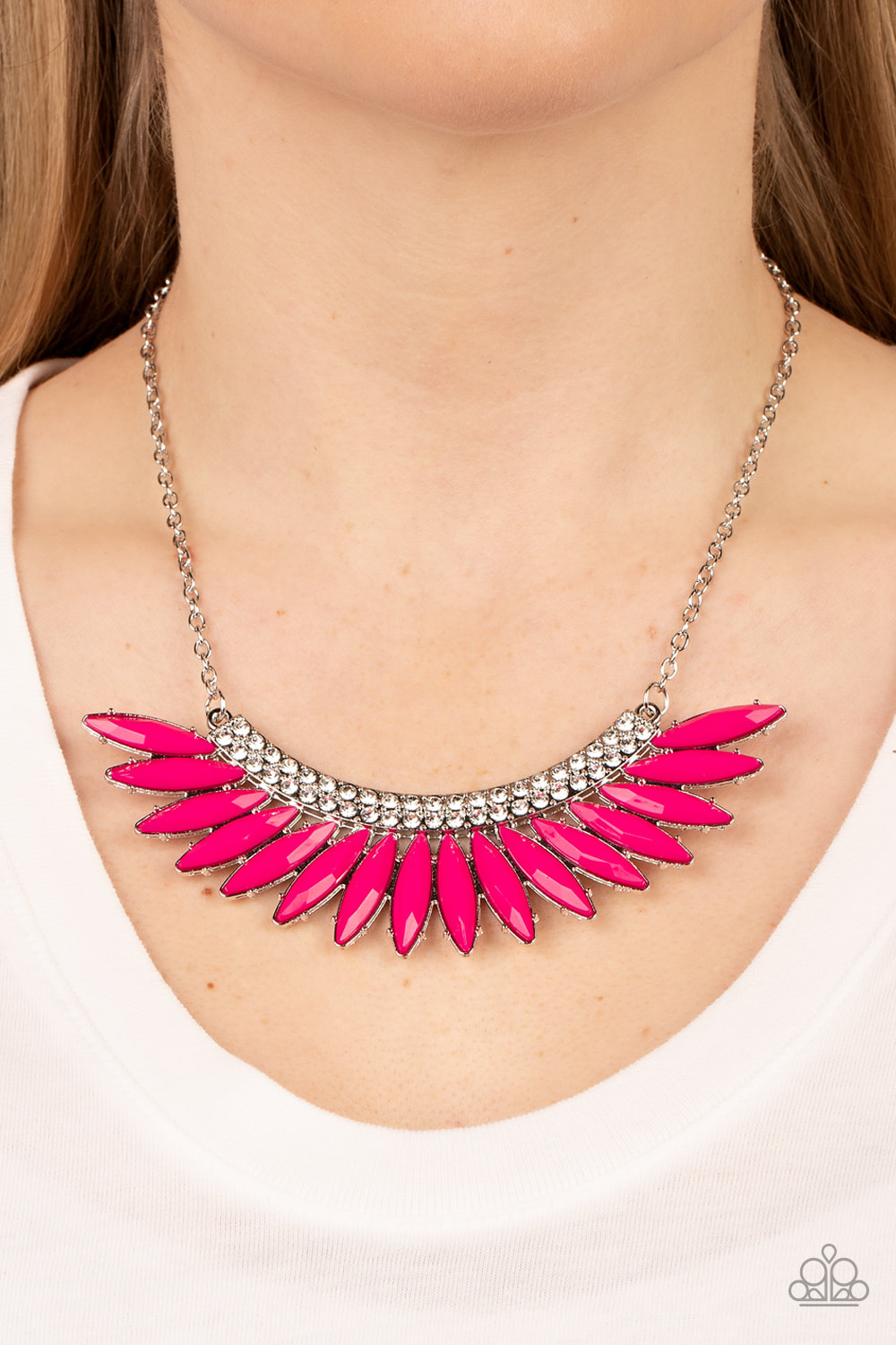Flauntable Flamboyance - Pink Necklace (OS) - B:A6