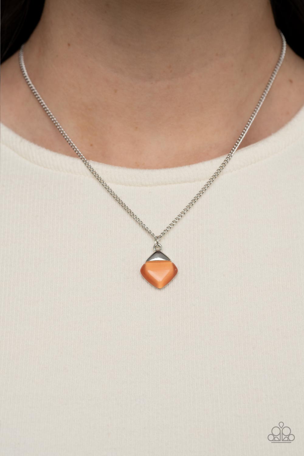 Gracefully Gemstone - Orange Necklace (OS) - B:A6