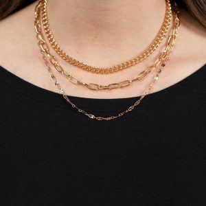 Galvanized Grit - Gold Necklace (OS) - B:A6