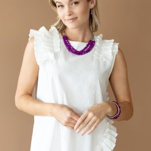 Pacific Picnic - Purple Necklace & Seaside Siesta - Purple Bracelet (OS) - B:A6