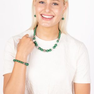The NOBLE Prize - Green Necklace & Royal Reward - Green Bracelet (OS) - B:A6