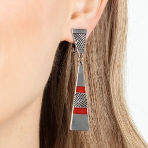 Safari Seeker - Red Earring (CLIP-ON) (OS) - B:A5