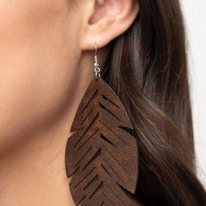 I Want To Fly - Brown Earrings (OS) - B:A5