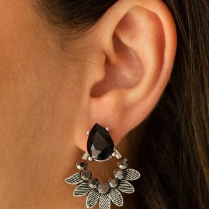 Crystal Canopy - Black Post Earrings (OS) - B:A5