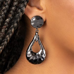 Metallic Magic - Black Earring B:B3 (CLIP-ON) (OS) - B:A5