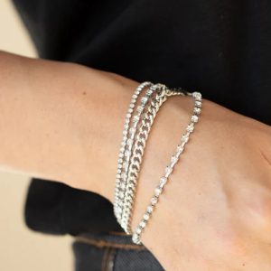 Brilliantly Beaming - White Bracelet (OS) - B:A6