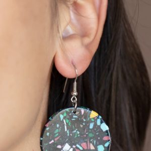 Tenaciously Terrazzo - Black Earrings (OS) - B:A5