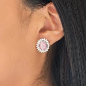 Hey There, Gorgeous - Pink Post Earrings (OS) - B:A5