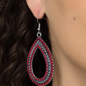 Tear Tracks - Red Earring (OS) - B:A4