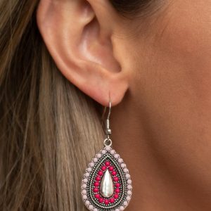 ​Beaded Bonanza - Pink Earring (OS) - B:A4