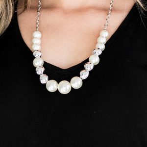 Take Note - White Necklace (OS) - B:A1