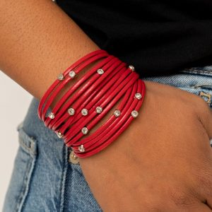 Fearlessly Layered - Red Bracelet (OS)