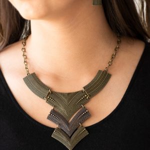 Fiercely Pharaoh - Brass Necklace (OS)