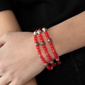 Here to STAYCATION - Red Bracelet (OS) - B:A2