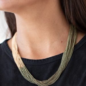 Metallic Merger - Brass Necklace (OS) - B:A1