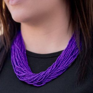 The Show Must Congo On! - Purple Necklace (Seed Bead) (OS)