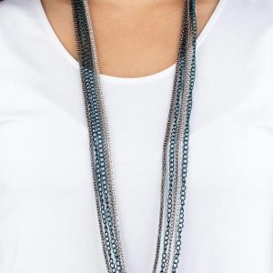 Colorful Calamity - Blue Necklace (OS)