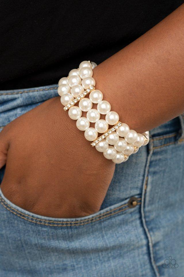 Modern Day Majesty - Gold Pearl Bracelet (OS) (Matching Necklace sold separately) - B:A2