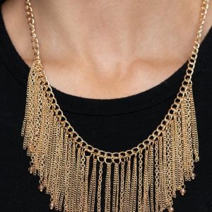 Cue The Fireworks - Gold Necklace (OS) - B:A6