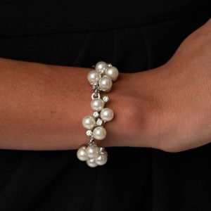 I Do - Shimmery White Pearls Bracelet (OS) - (Matching Necklace sold Separately)