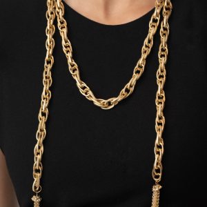SCARFed for Attention - Gold Necklace (OS) - B:A6