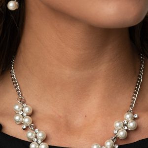 Love Story - Shimmery White Pearls Necklace (OS) - (Matching Bracelet sold separately) - B:A1
