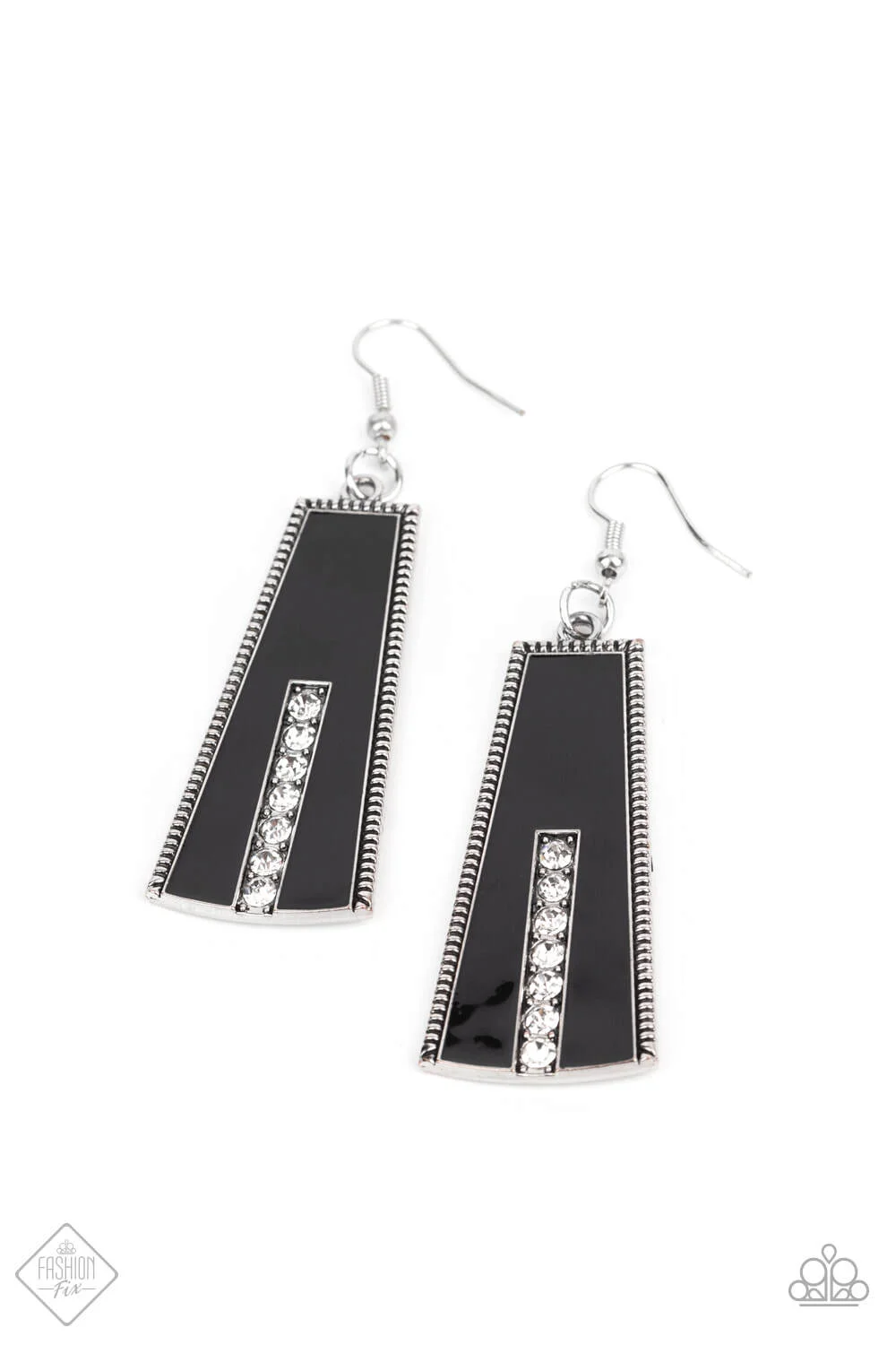Demandingly Deco - Black Earring (OS) - Image 2